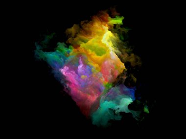 Renkli fraktal bulut parçacık