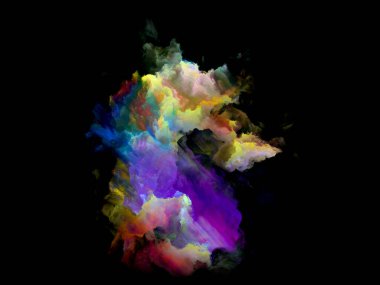 Renkli fraktal bulut parçacık