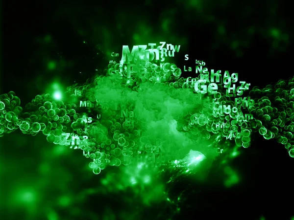 Molekül grüner Hintergrund — Stockfoto