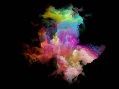 Renkli fraktal bulut parçacık