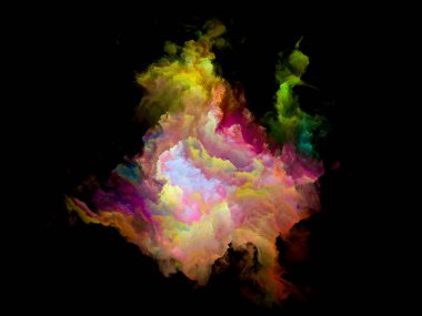 Renkli fraktal bulut parçacık