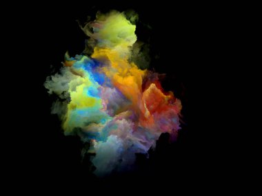 Renkli fraktal bulut parçacık