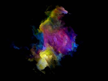 Renkli fraktal bulut parçacık