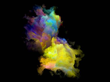 Renkli fraktal bulut parçacık