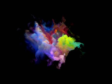 Renkli fraktal bulut parçacık