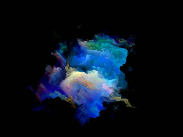 Πολύχρωμο Fractal σύννεφο σωματιδίων — Φωτογραφία Αρχείου