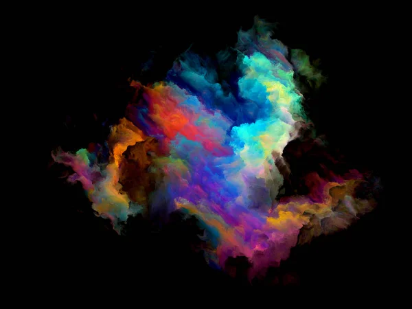 Colorful Fractal Cloud Particle — Stock Photo, Image