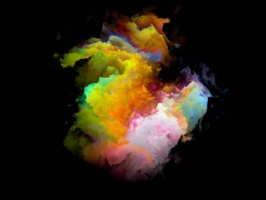 Renkli fraktal bulut parçacık