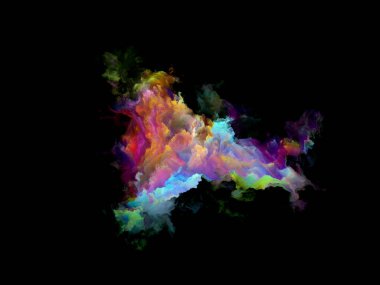 Renkli fraktal bulut parçacık