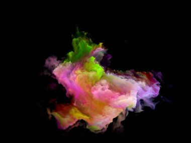 Renkli fraktal bulut parçacık