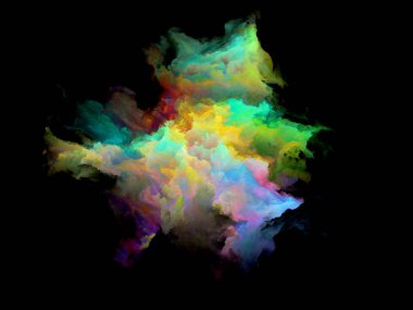 Renkli fraktal bulut parçacık