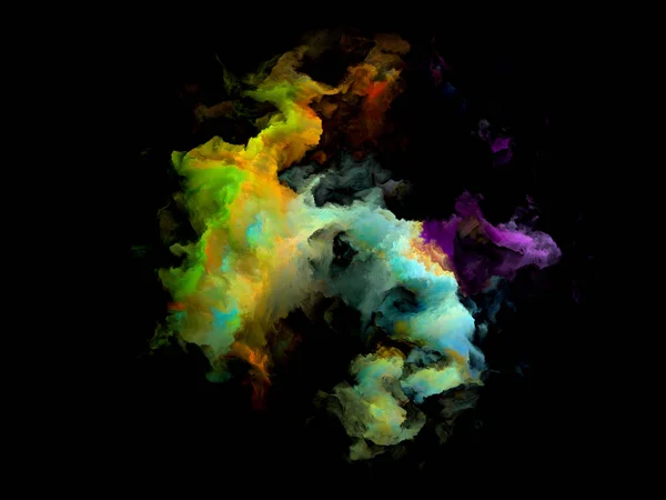 Partícula de Nuvem Fractal Colorida — Fotografia de Stock