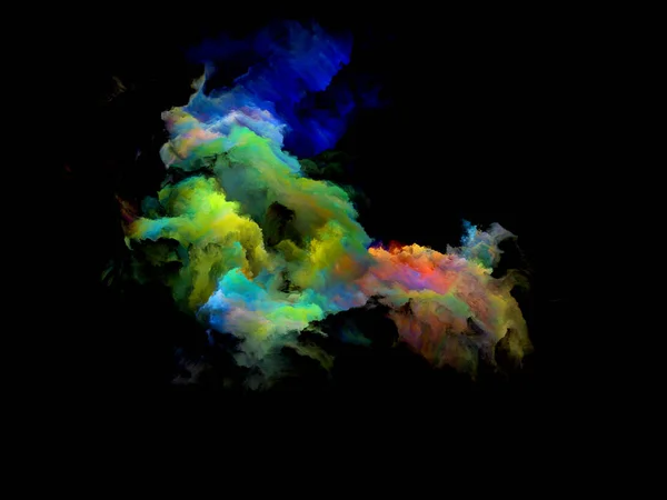 Kolorowe Fraktal chmura cząstek — Zdjęcie stockowe