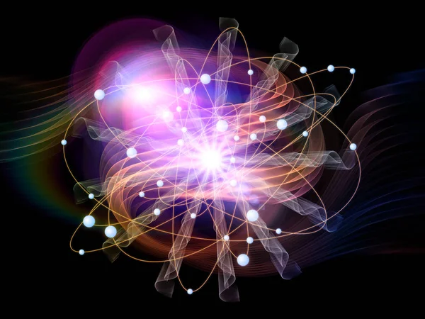 原子の加速の背景 — ストック写真