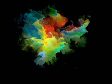 Renkli fraktal bulut parçacık