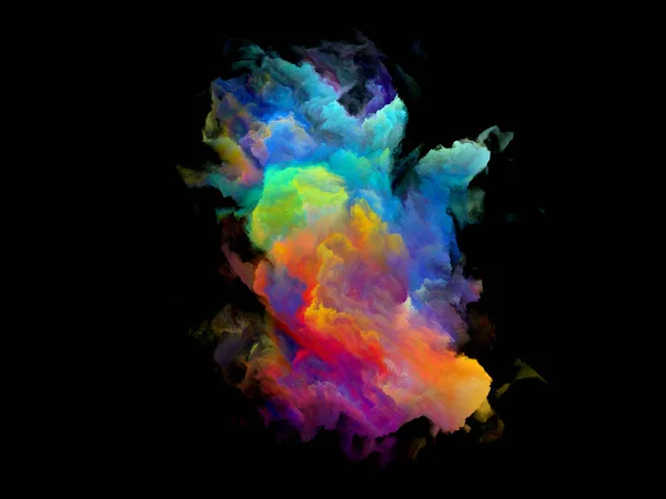 Colorful Fractal Cloud Particle — Stock Photo, Image