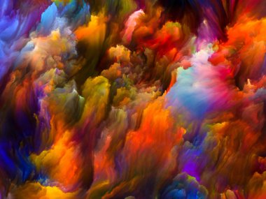 Renkli fraktal fırça