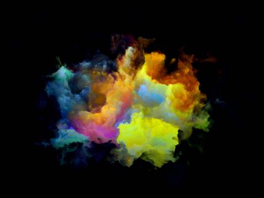 Renkli fraktal bulut parçacık