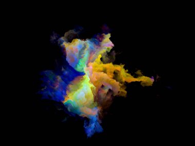 Renkli fraktal bulut parçacık