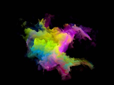 Renkli fraktal bulut parçacık