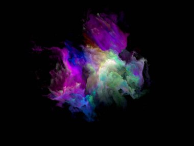 Renkli fraktal bulut parçacık