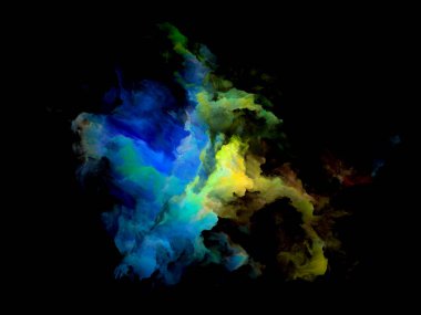 Renkli fraktal bulut parçacık