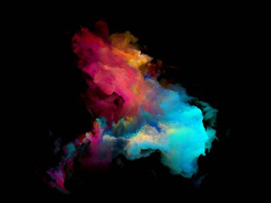 Renkli fraktal bulut parçacık