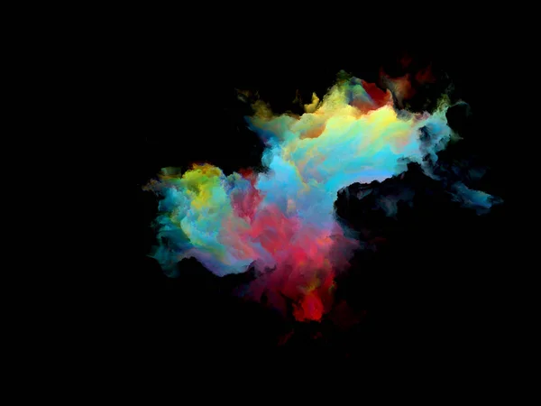 Färgglada fraktala moln partikel — Stockfoto