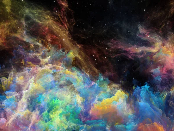 Visão da Nebulosa Espacial — Fotografia de Stock