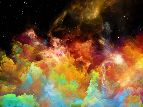 La oscuridad de la nebulosa espacial — Foto de Stock