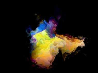 Renkli fraktal bulut parçacık