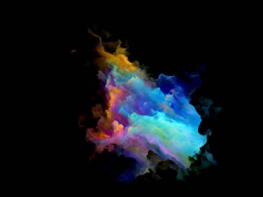 Renkli fraktal bulut parçacık