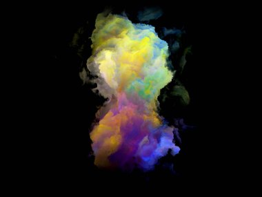 Renkli fraktal bulut parçacık