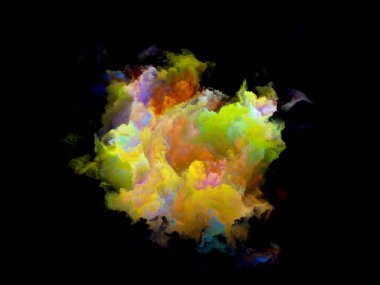 Renkli fraktal bulut parçacık