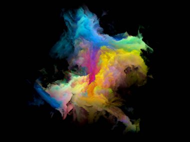 Renkli fraktal bulut parçacık