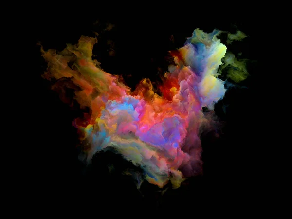Colorful Fractal Cloud Particle — Stock Photo, Image