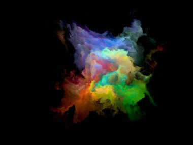 Renkli fraktal bulut parçacık