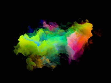 Renkli fraktal bulut parçacık