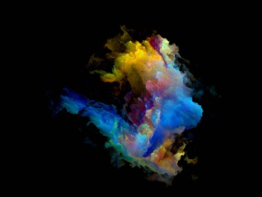 Renkli fraktal bulut parçacık