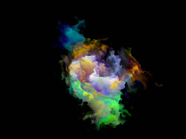 Πολύχρωμο Fractal σύννεφο σωματιδίων — Φωτογραφία Αρχείου