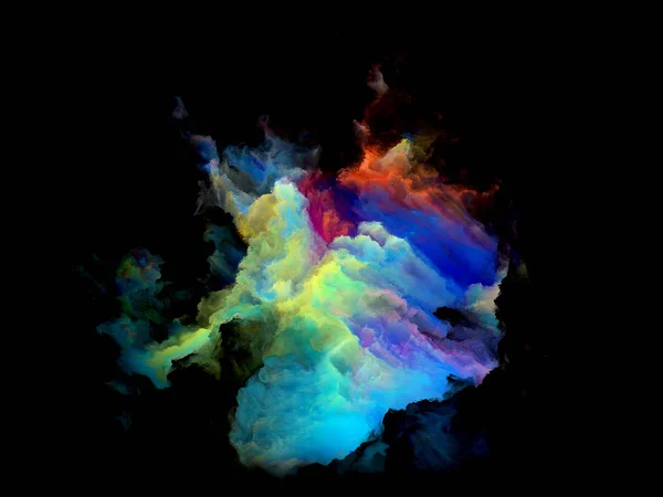 Kolorowe Fraktal chmura cząstek — Zdjęcie stockowe