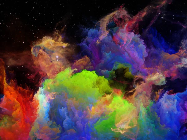 Visualisatie van ruimte Nebula — Stockfoto