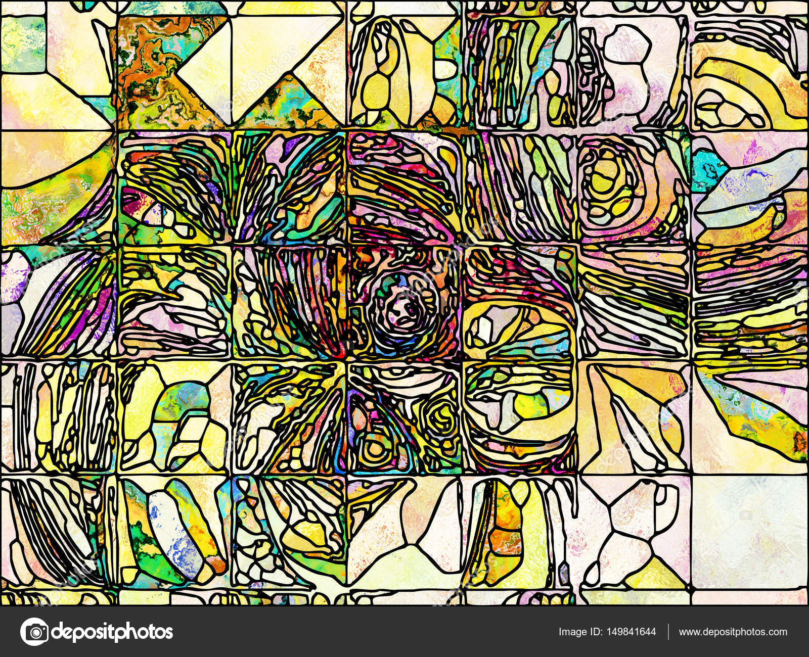 Painted Leaded Glass — Stock Photo © agsandrew 149841644