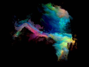 Renkli fraktal bulut parçacık