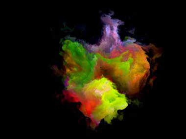 Renkli fraktal bulut parçacık