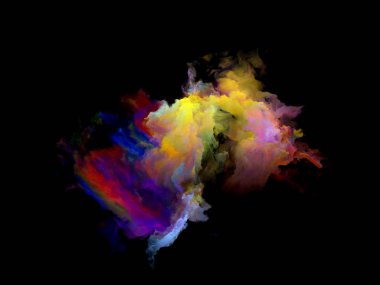 Renkli fraktal bulut parçacık