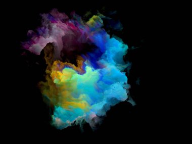 Renkli fraktal bulut parçacık