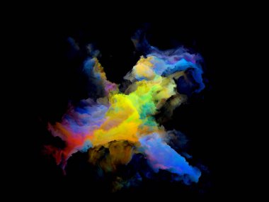 Renkli fraktal bulut parçacık