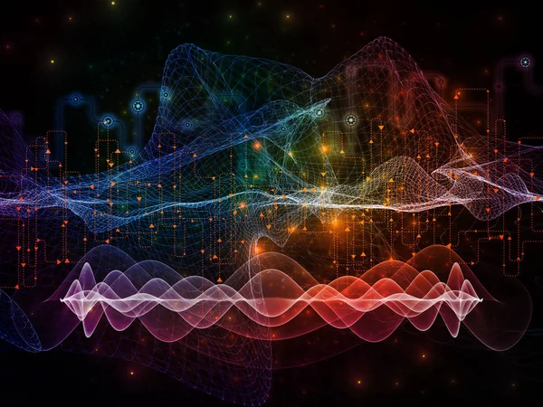 Visualización de transferencias de datos — Foto de Stock