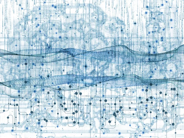 Visualización de transferencias de datos digitales —  Fotos de Stock